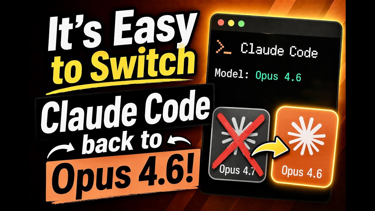 Switch Claude Code Back to Opus 4.6! - YouTube