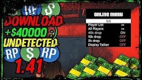 GTA 5 ONLINE PC 1 41 NEW MOD MENU DROPS DE 10 MIL E 80 MIL UNDETECTED