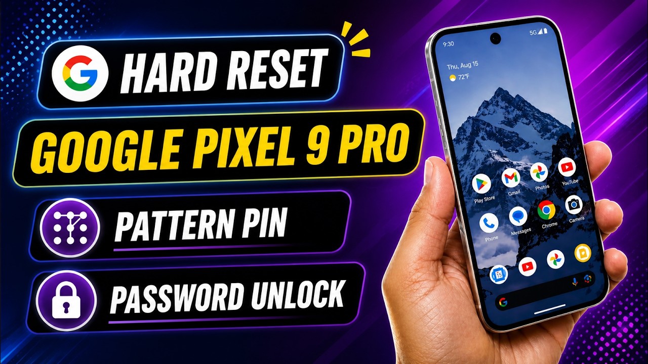 Google Pixel 9 Pro Forgot Screen Lock Pattern Pin Password Unlock ...