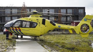 Air ambulance tips back and officer sinks into mud during emergency in Oosterwolde