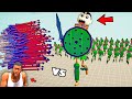 SHINCHAN ARMY vs AMAAN ARMY in BATTLE | shinchan and franklin fight| Totally accurate battle sim TAB