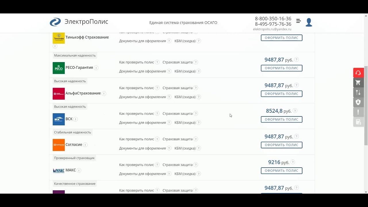 Оформление осаго ингосстрах