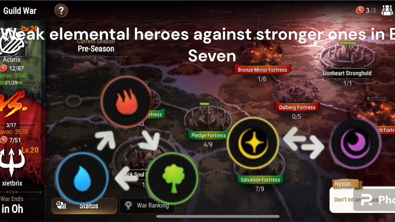 Weak element against stronger one in Epic Seven - YouTube
