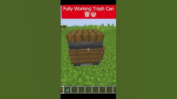 Fully Working Trash Can🗑🤓 #shorts #minecraft