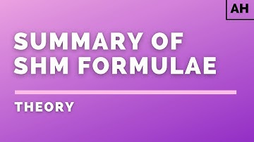 Advanced Higher Physics | Quanta | Summary of SHM Formulae | THEORY