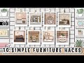 Bloxburg : 10 Simple Furniture Building Hacks | Part (1/2) | Series 19