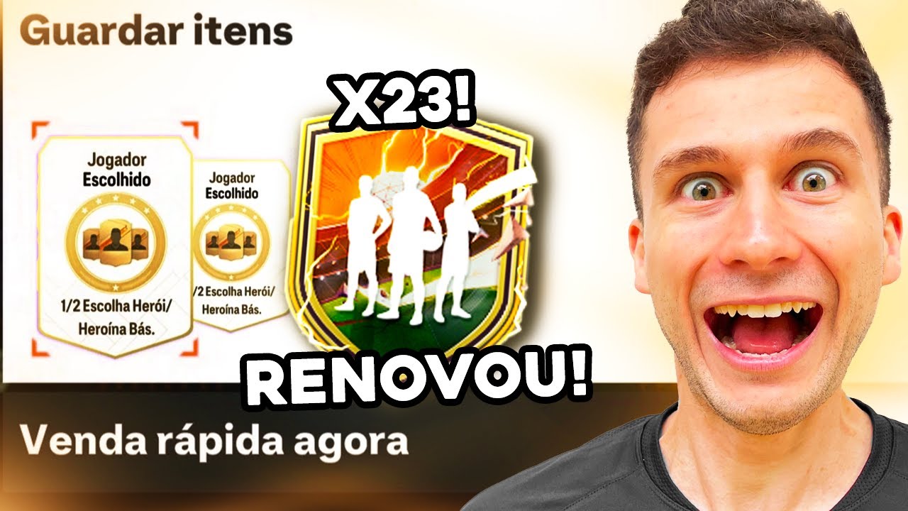 HERO RENOVOU!! ABRI x23 PP'S & TIREI UMAS LENDAS MTO CARAS 🤑🤑 EA FC 24 ULTIMATE TEAM