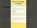 What's The FIRST Page on Google Really?