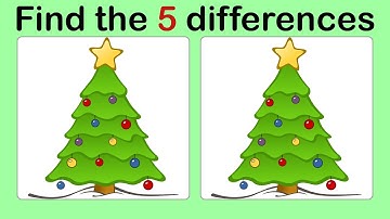 Look and Find 5 Differences No99 Christmas | Spot the difference | Illustration Game | Image Game