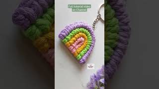 Celebrity Macrame Rainbow Keychain | DIY Purse Charm | #shorts #ytshorts #macrame #keychain #viral #rainbow Wealth
