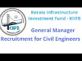 Kerala Infrastructure investment Fund board Project Assistant Recruitment Civil Engineers