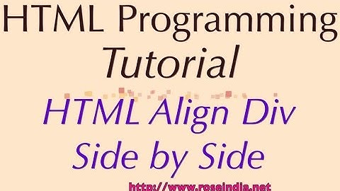 Aligning DIV Side by Side