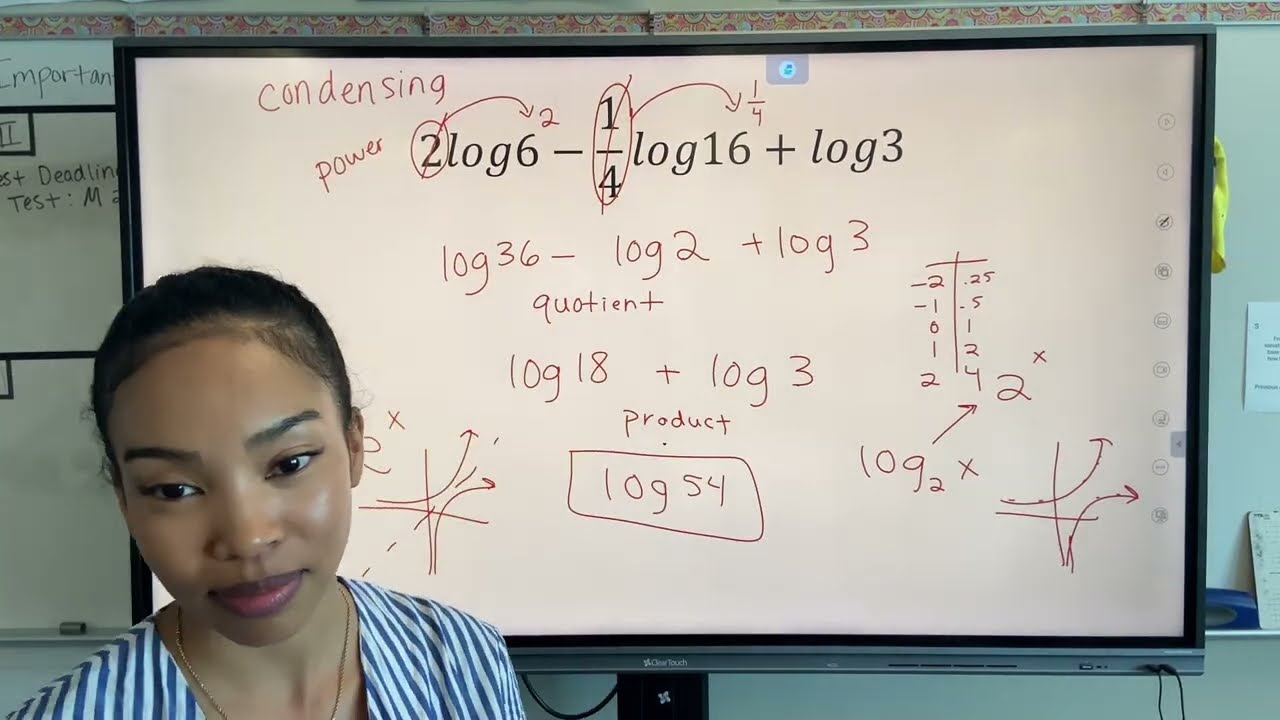 Expand & Condense Logarithms Using Product, Quotient & Power Properties