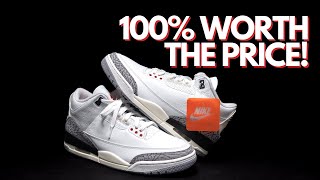 Are These Worth It? |  Air Jordan 3 White Cement Reimagined On Feet & Review