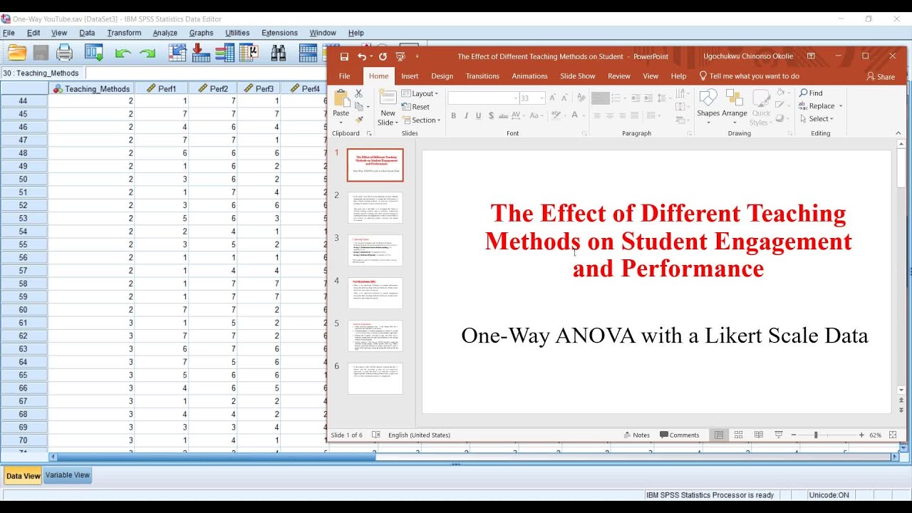 One-Way ANOVA in SPSS Using Likert Scale Data and Post Hoc Test