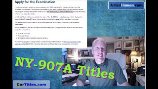 How To Process A NY 907a Salvage Title