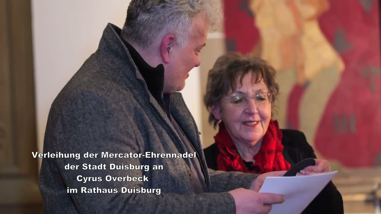 Verleihung der Mercator Ehrennadel der Stadt Duisburg an Cyrus Overbeck im Rathaus Duisburg