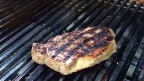 Curtos.com- Wolf Outdoor Grill OG36 - Grilling Steak at Curto