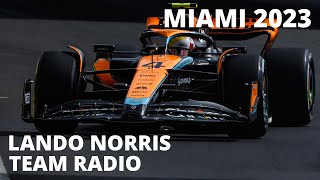 Information Lando Norris Miami GP 2023 - Full Length Team Radio Update