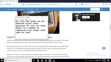 Ferrari Radio Code Generator Service For Unlock Car Stereo