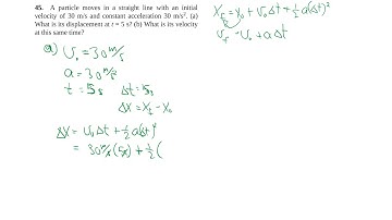 3-45 1D kinematics with constant acceleration