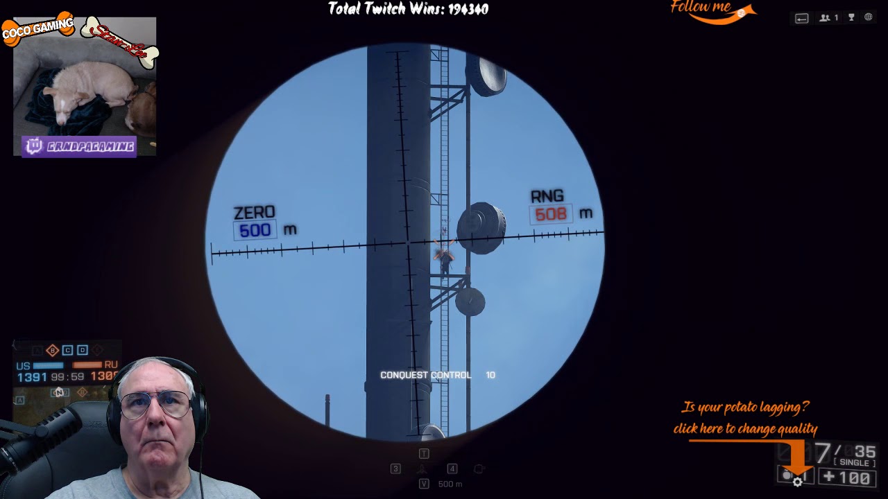 EPIC Grandpa 1 Shot, 1Kill : 500+ Meter BF4 Headshot
