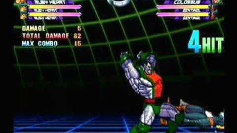 MvC2: Collosus/Sent(proj) 100% combo (1 meter)