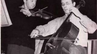 Heifetz and Feuermann play Brahms' Double Concerto - Movement 1: Allegro (1/2)