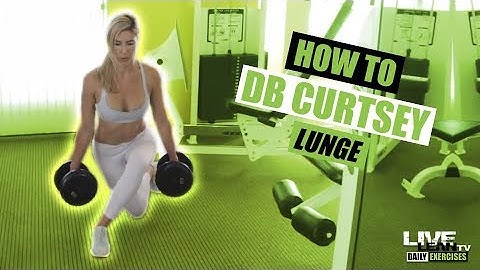 How To Do A DUMBBELL CURTSEY LUNGE | Exercise Demonstration Video and Guide