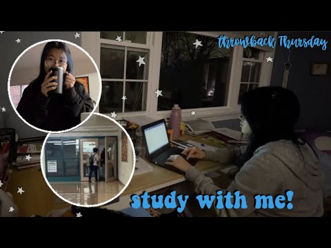 study with me silent mini vlog | throwback thursday