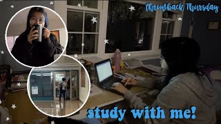 study with me silent mini vlog | throwback thursday