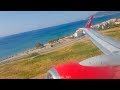 Corendon 737-800 windy and beautiful departure out of Samos!