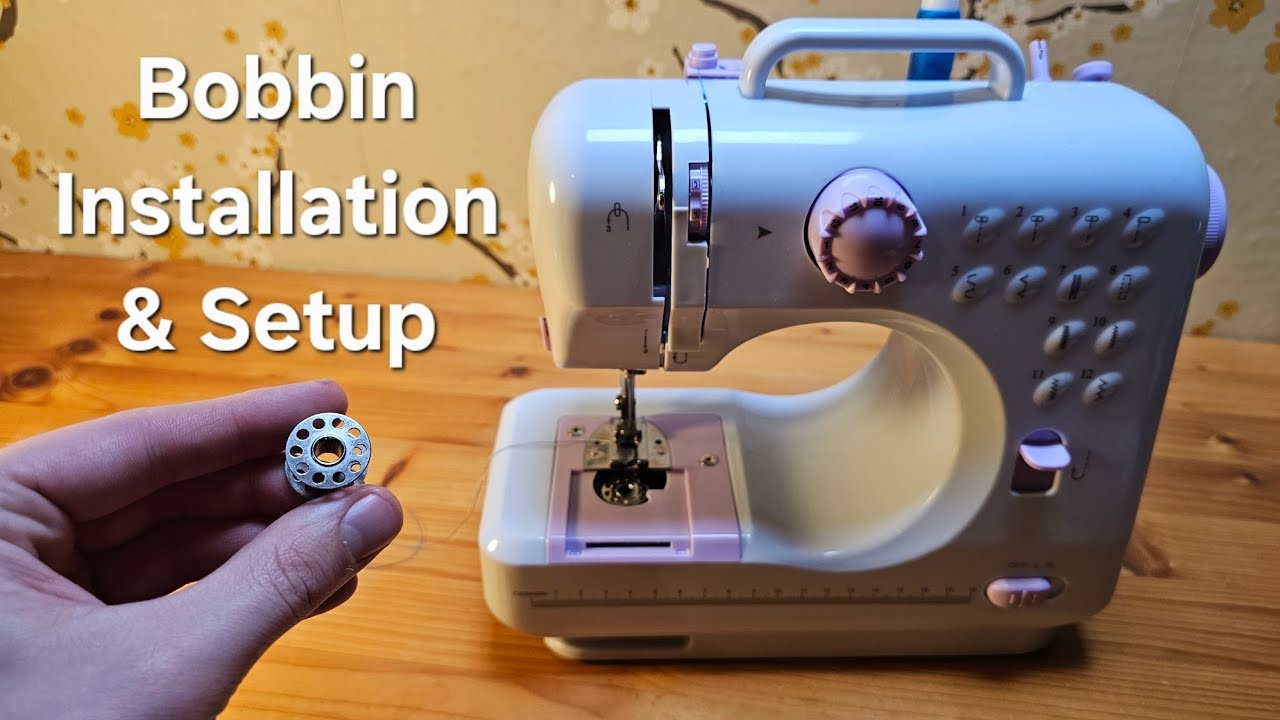 Как установить шпульку + снять и заменить шпульку на мини-многофункциональной бытовой швейной маш...