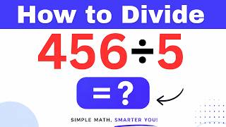 456÷5  Divide 456 by 5 (Long division Method)