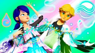 Леди Баг и Супер-Кот | ELEMENTAL POWERS | Marinette = Water | Adrien = Wind (new TRANSFORMATIONS)