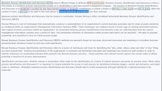 Discovery from a Text on the Discovery Accelerator Profile