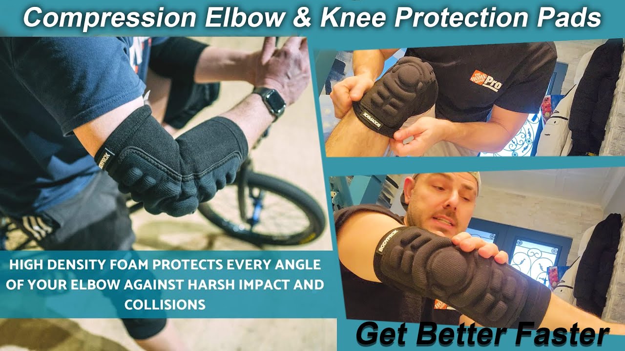 Bodyprox Elbow Protection Pads for Tendinitis, Extreme Sports & Protective Knee Pads Protection