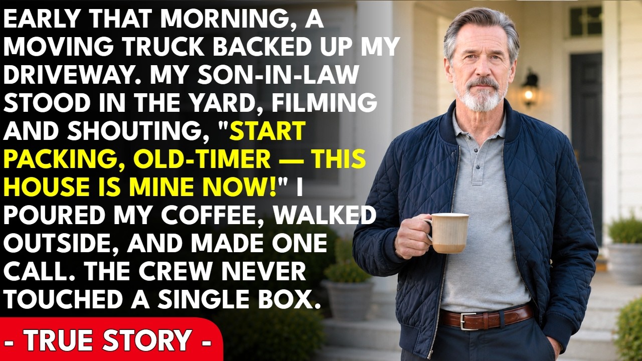 I was 67, alone in the house I’d built with my own hands, when the moving truck backed up to my fence and my son-in-law stood in my yard, phone raised to film, telling the movers to empty the...