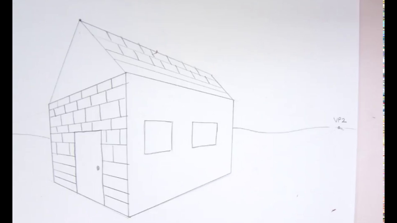 How to draw easy brick house  Easy house drawing for kids  YouTube