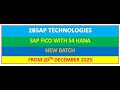 SAP FICO with S4 HANA NEW BATCH ||FROM 20 DECEMBER 2023