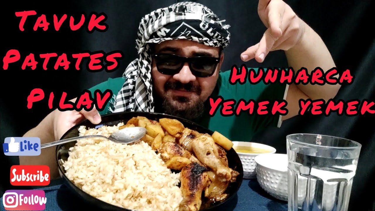 TAVUK PATATES PİLAV  MUKBANG  / TÜRKÇE ASMR YEMEK / MUKBANG TÜRKÇE / ASMR TÜRKÇE YEMEK / ASMR YEMEK