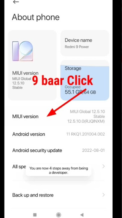 Opsi pengembang Redmi 9 Power || Pengaturan pengembang Redmi 9 Power