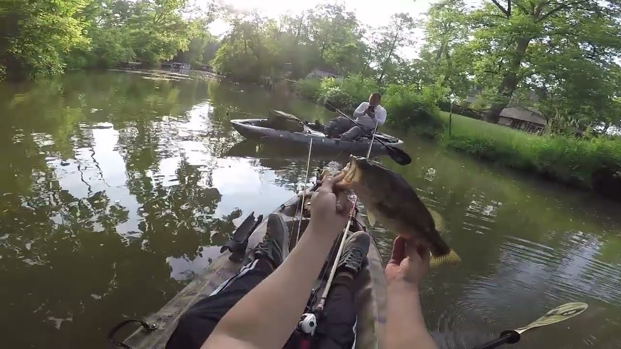 Can’t believe he did this! Bass fishing in the morning with my buddy