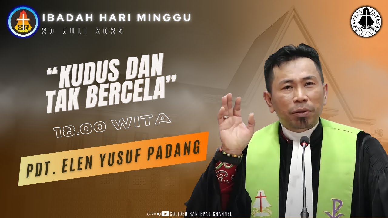 [LIVE] Ibadah Hari Minggu | 20/07/2025 pukul 18:00 WITA | Gereja Toraja Jemaat Rantepao