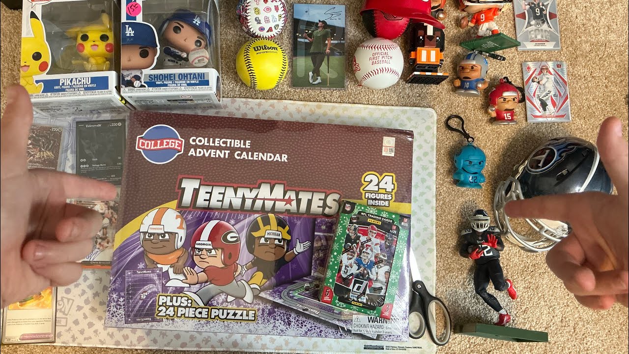 Opening a teenymates advent calendar and a donruss tin