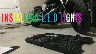 INSTALLING L.E.DS ON HARLEY STREET BOB