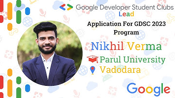 Google Developers Student Club(GDSC) Lead Application Video