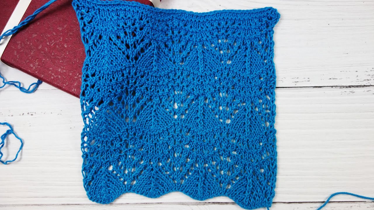 Красивый ажурный японский узор спицами/Beautiful openwork Japanese