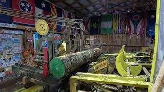 sawing the first American Chestnut that I have ever sawn # 505