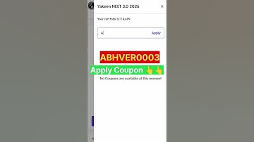 PW COUPON CODE FOR YAKEEN NEET 3.0 2026 BATCH #pw #physicswallah  #couponcode #pwcouponcode